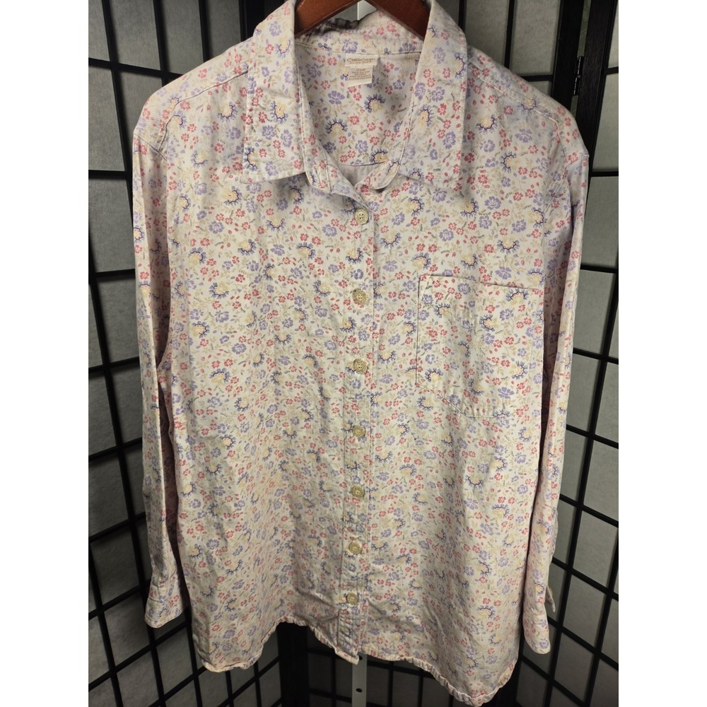 VTG Cherokee Cottagecore Grandmacore Floral Button Up Size 22w
